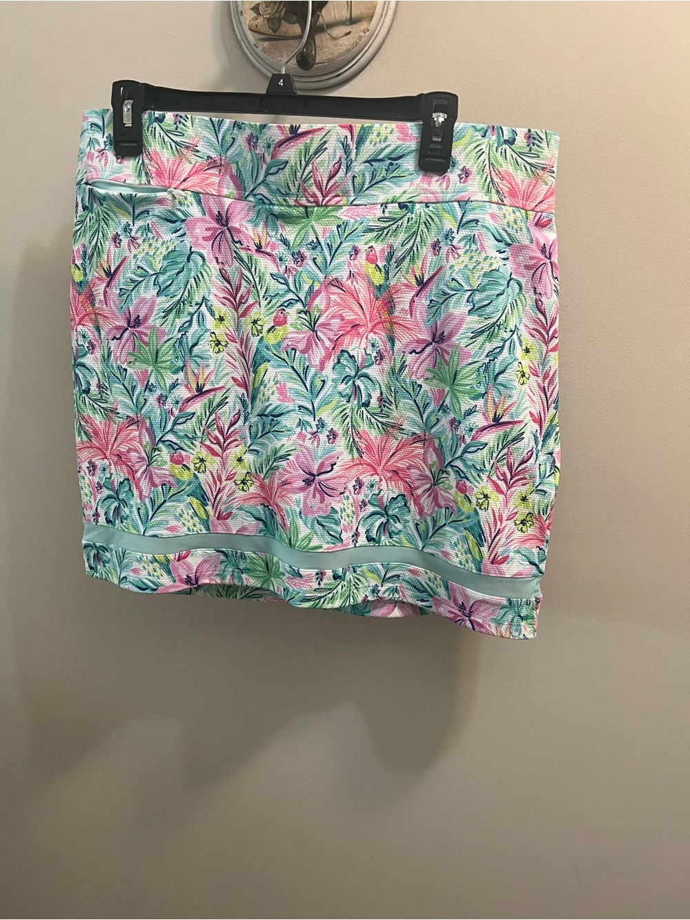 Stella Parker Sport Tropical Floral Tropical Mini Skort Size Large